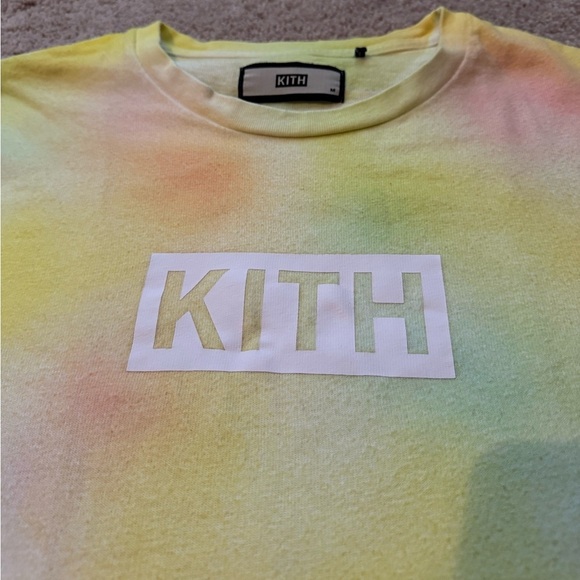 Kith- Yellow Tie Dye Shortsleeve Box Tshirt Tee - Picture 4 of 5
